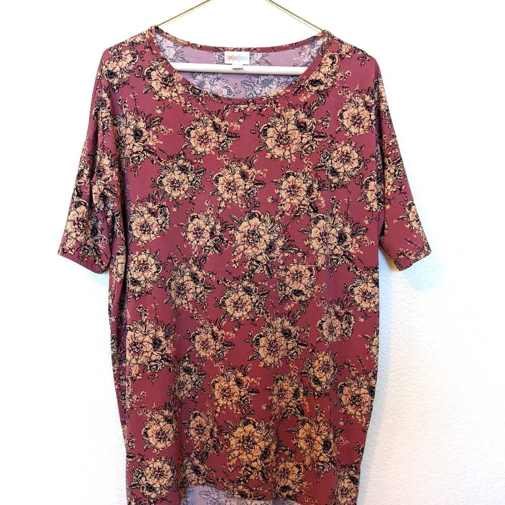 LulaRoe Purple Floral Tunic, XXS